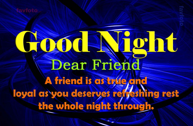 good night friend image